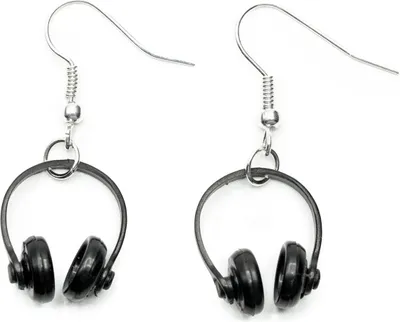 Produktbild von Kopfhörer Ohrringe Miniblings Hänger Headphones Kopfhörer schwarz