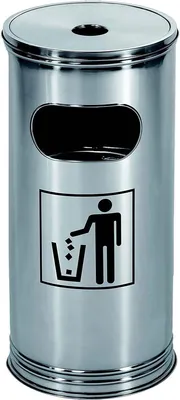 Zdjęcie produktu dla Wesco - Kosz na śmieci z popielniczką 19 l Stal nierdzewna