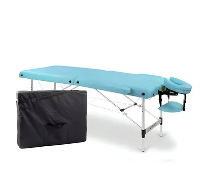 Obrázek produktu pro Hliníkový masážní stůl ZENET, skládací, nastavitelný, profesionální, s krytem, ZET-1044/L-LIGHT BLUE