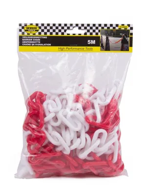 Produktbild von Sicherheitskette Absperrkette Warnkette Kunststoffkette Plastik Rot Weiß 5 Meter