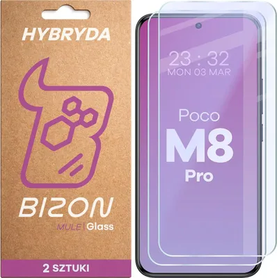 Produktbild von 2x Flexibles Hybridglas für Xiaomi POCO M8 Pro 5G, Bizon Glass Mule Duo