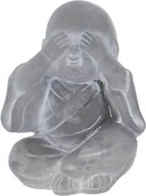 Produktbild von Mönch sitzend grau - ca. 9,5 x 8,5 x 12 cm - 1 Stück