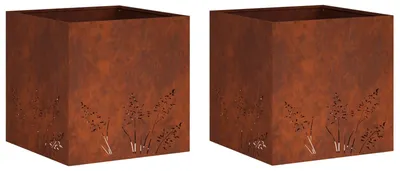 Produktbild von vidaXL Garten-Pflanzgefäß 2 Stk. Rostoptik 50 x 50 x 49 cm