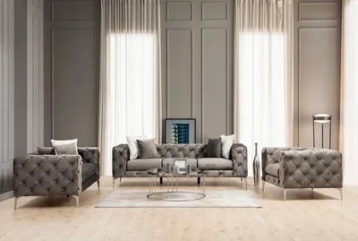 Produktbild von Hanah Home, Como 2 Seater - Anthracite, Klassische Sofas, 2-Sitzer-Sofa, Anthrazit, Polyester, 197 x 70 x 90 x  cm