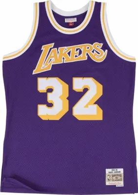 Produktbild von Mitchell & Ness Tshirts Nba Los Angeles Lakers Swingman Jersey Magic Johnson, SMJYGS18176LALPURP84EJH, Größe: 173