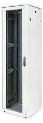 Produktbild von Netzwerkschrank Unique Serie - 600x600 mm (BxT) (hellgrau, 42 Höheneinheiten)