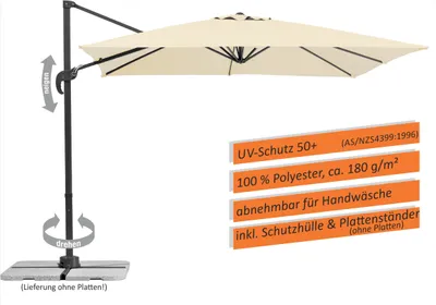 Produktbild von Schneider Sonnenschirm Rhodos Junior 270x270 cm natur 786-02