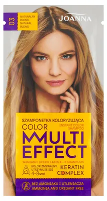 Produktbild von Joanna Multi Effect Color Keratin Complex Shampoo - 03 Naturblond 35 g