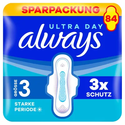 Immagine prodotto di sempre Ultra pad Notte con ali confezione mensile, 84 pad (3 confezioni x 28 pezzi)