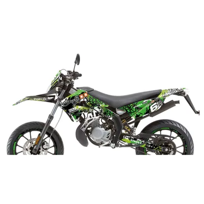Zdjęcie produktu dla 18-częściowy zestaw naklejek na owiewki STAGE6 Green Black Derbi X-TREME X-RACE 2010 17