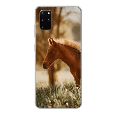 Produktbild von MuchoWow® Handyhülle Schutzhülle Hülle für Samsung Galaxy S20 Plus Pferd - Licht - Wiese Silikon Softcase Handy Hülle - Hartschale