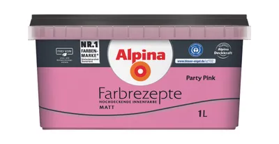 Produktbild von Alpina Farbrezepte Party Pink matt 1 Liter