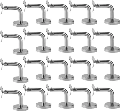 Immagine prodotto di Set di staffe per corrimano TolleTour 20 pezzi staffa per corrimano in acciaio inox supporto per ringhiera curva supporto