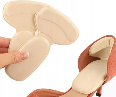 Produktbild von Ferseneinlagen - Für Schuhe - Für Stöckelschuhe - Dämpfende Einlagen - Gegen Fersensporn - Beige