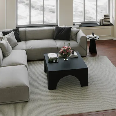 Produktbild von Skye Decor, Collesium, Couchtisch, 100 % MELAMINBESCHICHTETE SPANPLATTEN, Schwarz, 80 x 80 x 37 cm