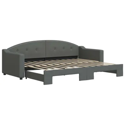 Produktbild von vidaXL Tagesbett Ausziehbar Dunkelgrau 80x200 cm Stoff
