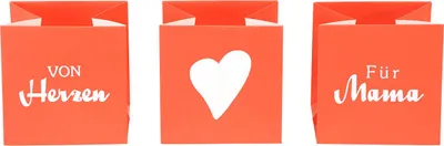 Produktbild von Geschenktüten mit Herzmotiv Verpackungsideen für Muttertag und Geschenke, 12 Stück