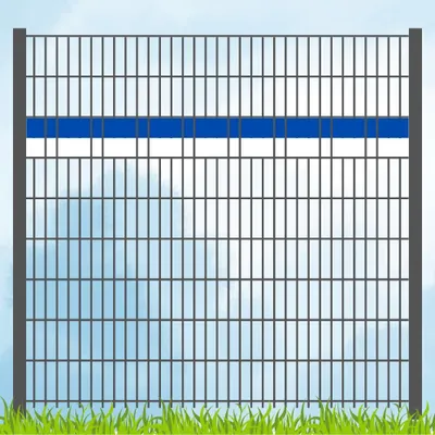Produktbild von Sichtschutzstreifen in Vereinsfarben - Set BLAU-WEISS Akzentstreifen