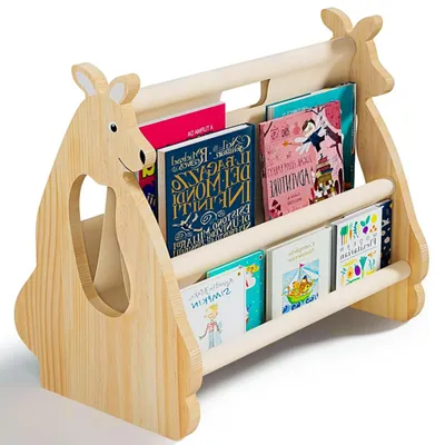 Image de Omgoods - Bibliothèque en bois pour enfants, de style Montessori