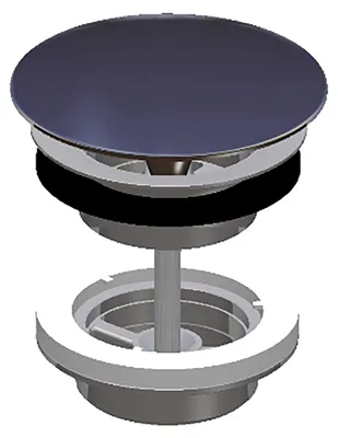 Image de LAUFEN Vanne découlement, avec cache-valve, pour lavabo sans trop-plein, avec clapet chromé, H8954390000001