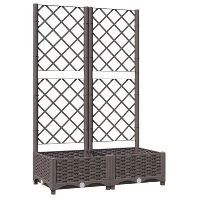 Produktbild von Pflanzkübel mit Rankgitter Braun 80x40x121,5 cm PP