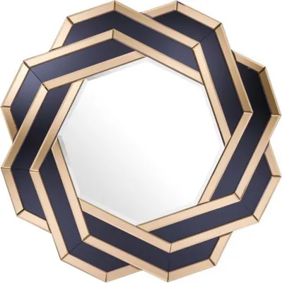 Obrázok produktu pre Casa Padrino dizajnové nástenné zrkadlo Amber Gold š 90 x v 90 cm - Luxury Hotel Collection