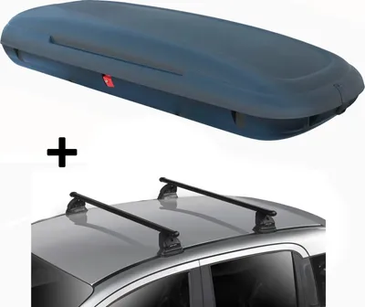 Produktbild von Dachbox VDPCA480 480 Liter carbonlook  + Dachträger VDP EVO Stahl kompatibel mit Mazda 5 (CR-CW) 5 Türer 2005-2015