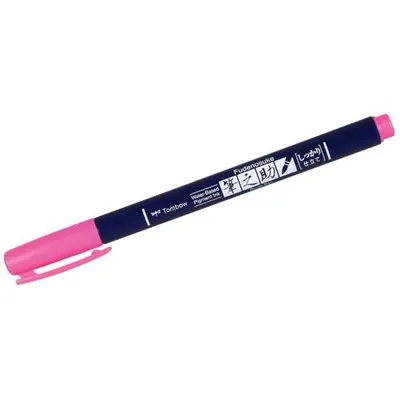 Produktbild von Tombow Kalligraphie-Stift Fudenosuke Härtegrad 1 neonpink