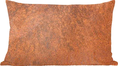 Produktbild von MuchoWow® Zierkissen Sofakissen Wohnzimmer Dekokissen 50x30 cm Rostdruck - Eisen - Orange - Braun - Wohnzimmerdekoration - Polster mit Photo