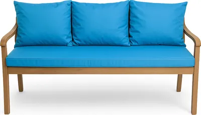 Obrázok produktu pre Vankúše na záhradnú lavicu Modrý| Sedák 160x60x7 + operadlo 3x 56x50cm| vankúš na záhradnú hojdačku| Podušky na záhradný nábytok pre 3 osoby