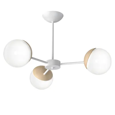 Immagine prodotto di Lampadario a soffitto Sfera Lampadario in legno 3Xe14 Lampada a soffitto