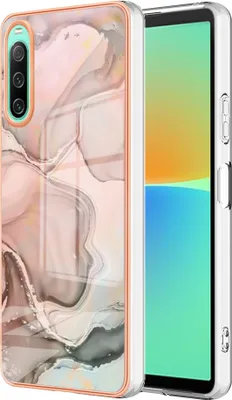 Image de Etui pour Sony Xperia 10 IV, étui en silicone TPU à motifs, bumper antichoc Crème