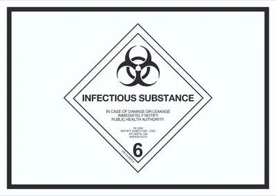 Produktbild von Schild Ansteckungsgefahr Symbol Infectious Substance A4 (210x297mm)