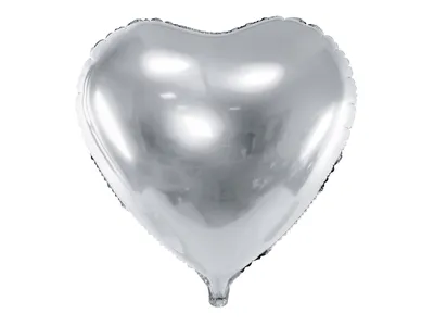 Zdjęcie produktu dla Balon foliowy Serce 45cm, srebrne
