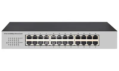 Produktbild von DIGITUS 24-Port Fast Ethernet Switch, Unmanaged