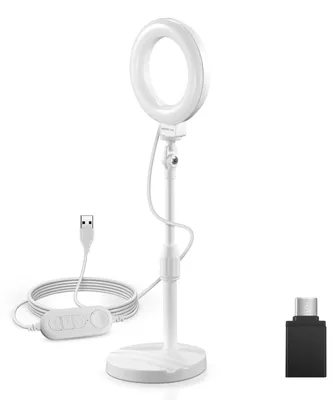 Produktbild von NEEWER Basics 5"/13cm Tisch Ringlicht mit Ständer 10W LED Selfie Licht mit Handy