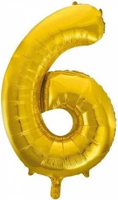 Produktbild von Idena Folienballon 6 gold 70x105cm