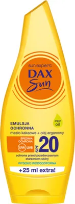 Obrázok produktu pre Dax Ochranná emulzia na opaľovanie s kakaovým maslom a arganovým olejom SPF20