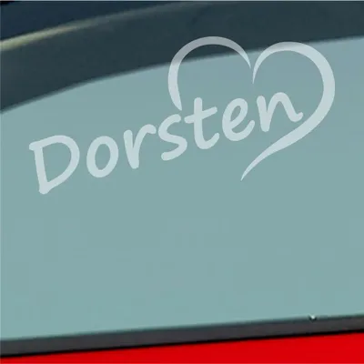Produktbild von Auto Aufkleber Dorsten Herz Stadt City Liebe Love Heimat 17x8 cm Milchglas Sticker Heckscheibenaufkleber