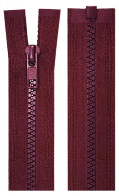 1 Reißverschluss Profil 5mm 75 cm teilbar, Autolock, weinrot