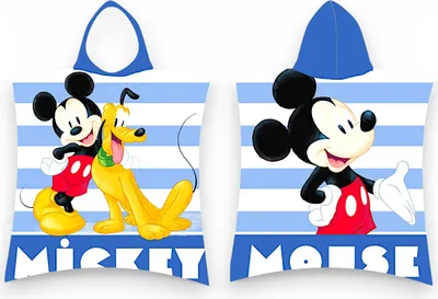 Produktbild von Mickey Mouse Badeponcho 50 x 115 cm Baby & Kinder Kapuzenhandtuch aus Baumwolle