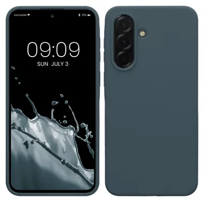 Produktbild von kwmobile Handyhülle für Samsung Galaxy A37 5G Hülle - Case Silikon - Kabelloses Laden - Schutzhülle Cover in Dunkler Schiefer