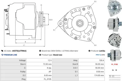 Obrázek produktu pro 100 C-1 2.5, 150 T 1.9, 155 1.9, 175 1.9, 86 C-1 2.5, Motor 1.9, Motor 2