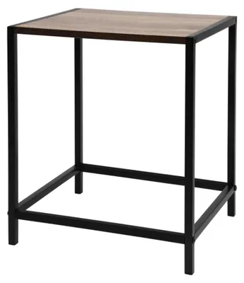 Image de Table d'appoint industrielle en fer et MDF, 32,5 x 28 cm
