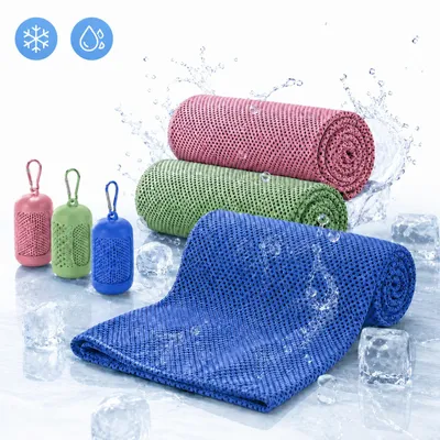 Produktbild von Kühlendes Handtuch Set, Kühltücher, Schnelltrocknend Kühlhandtuch für Sofortige Kühlung, Eishandtuch Cooling Towel für Fitness, Sport, Reise, Yoga