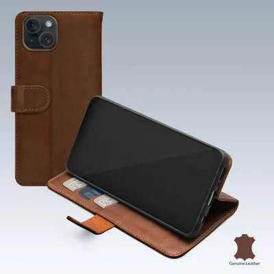 Productafbeelding van Mobilize Leather Wallet Apple iPhone 13/14/15 Brown