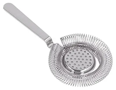 Cocktailsieb aus Edelstahl, feinmaschig, 108 g, silber
