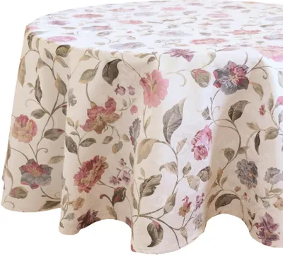 Produktbild von Tischdecke DANJA florales Muster Landhaus Polyester rund Ø 130 cm