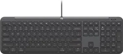 Produktbild von Logitech Signature Slim Wired K620 for Business, Kabelgebunden, USB, Scherenschalter, QWERTY, Graphit