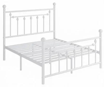 Image de Lit à sommier métallique SBSGQTY001-3, 160 x 200 cm, blanc